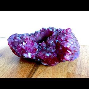 Quartz crystal votive holder